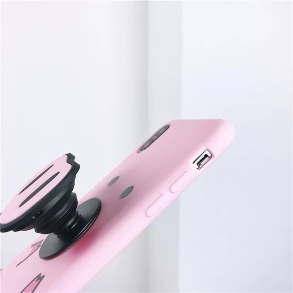 Cute piggy phone case with hold & rope - Picture 3 of 7